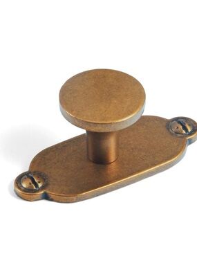 GOO-KI | Set of 12 Antique Brass Cabinet Knobs w/ Backplates New Hardware NWT